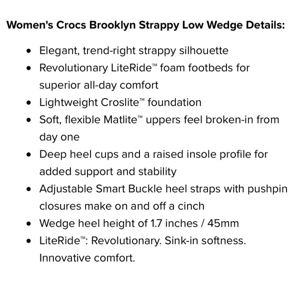 NWT Crocs Brooklyn Strappy Low Wedge Platform Sandals - Blush Pink - Size 8 - Picture 4 of 4